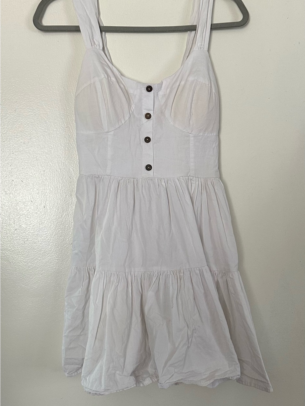 bailey blue White Smocked Back Top
